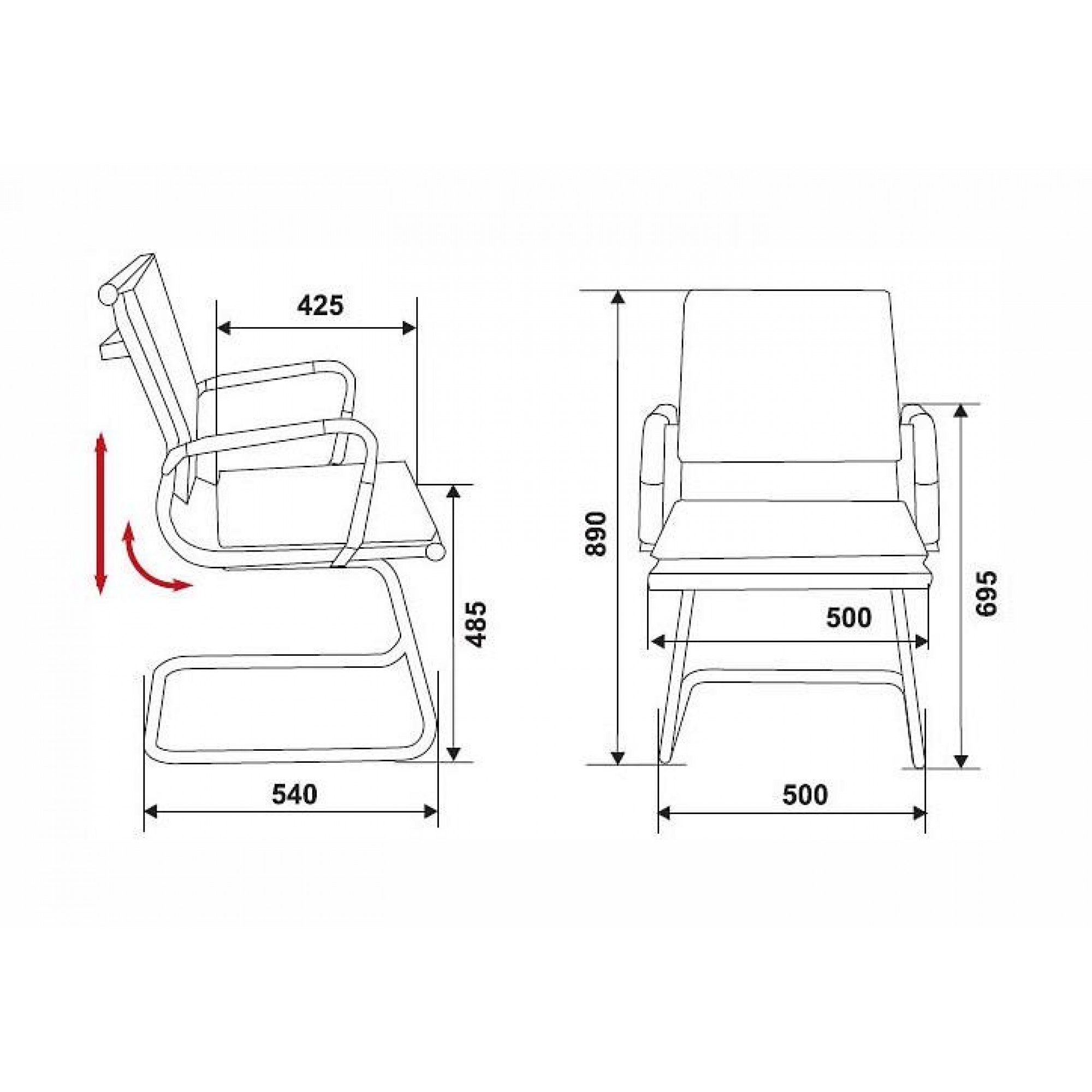 Стул Бюрократ CH-993-low-v    BUR_CH-993-Low-V_brown