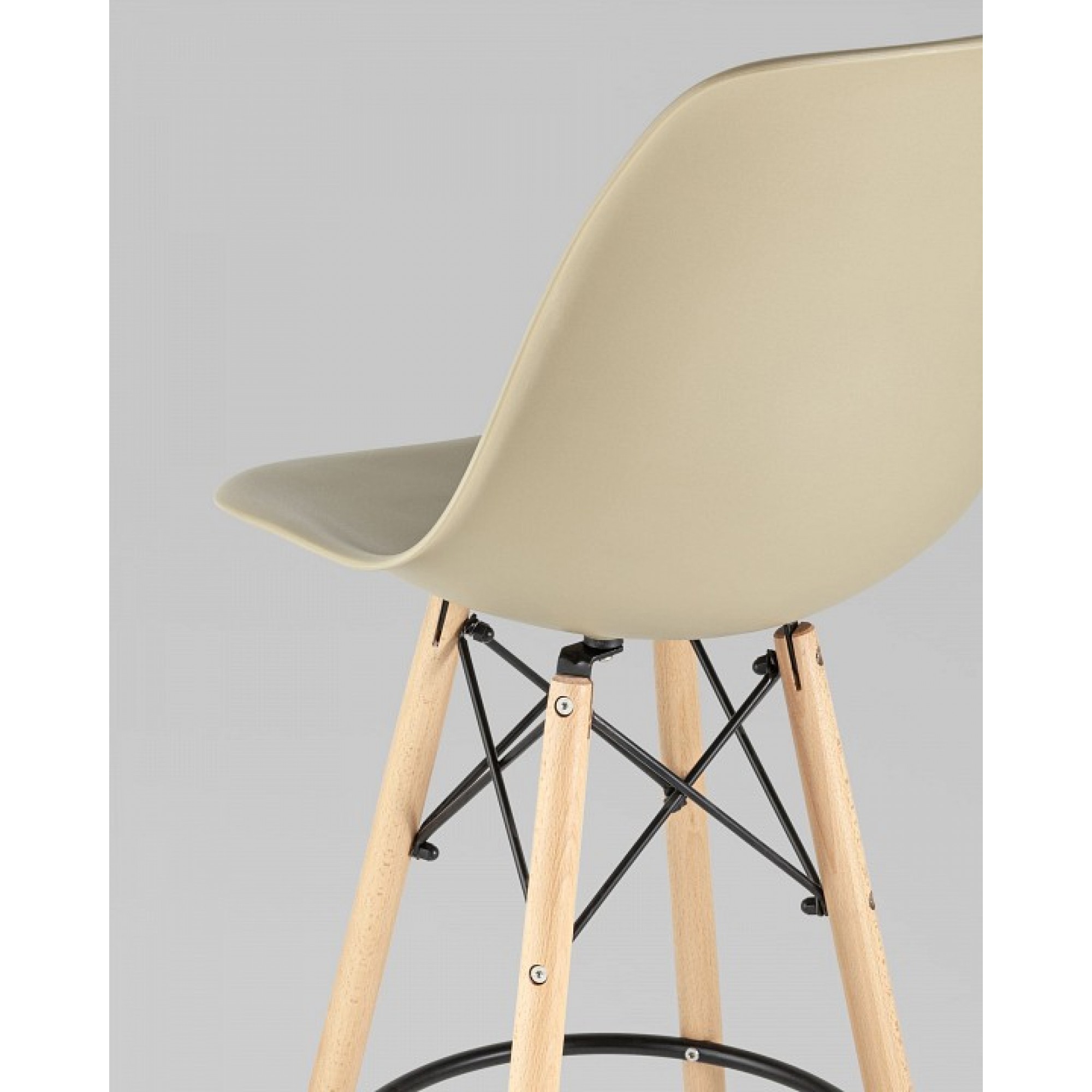 Стул барный Eames    SGR_8056H_DARK_GREY_SEAT_DUAL