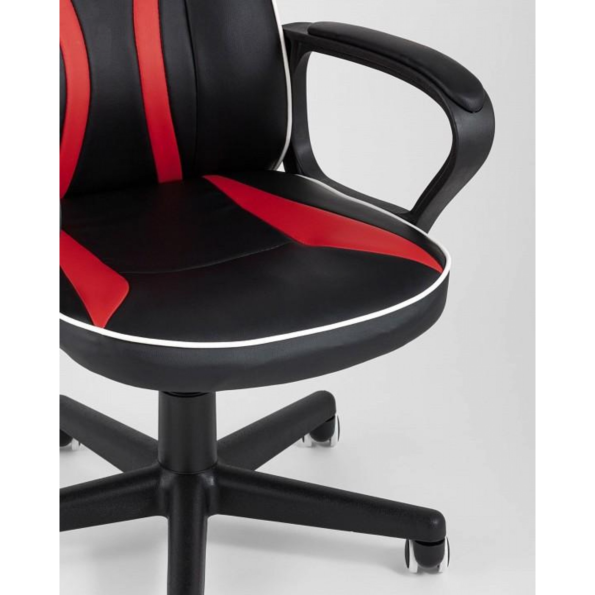 Кресло компьютерное TopChairs Racer Light красный 580x700x1160(SGR_SA-R-7B-b-r)