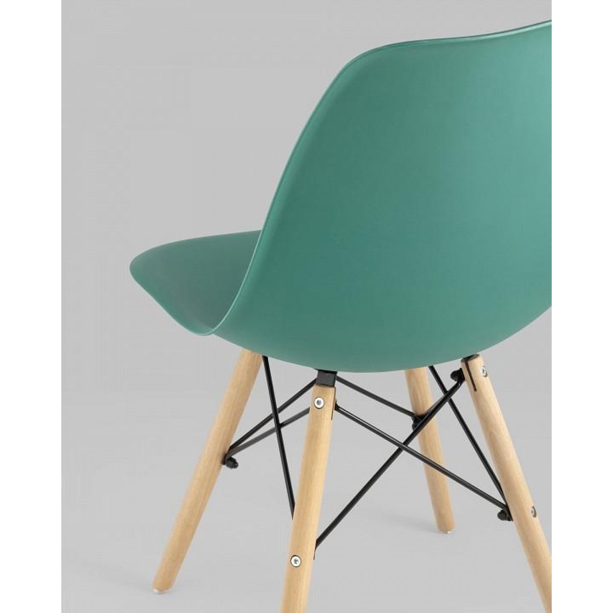 Набор из 4 стульев Eames    SGR_Y801-greyish-green-X4