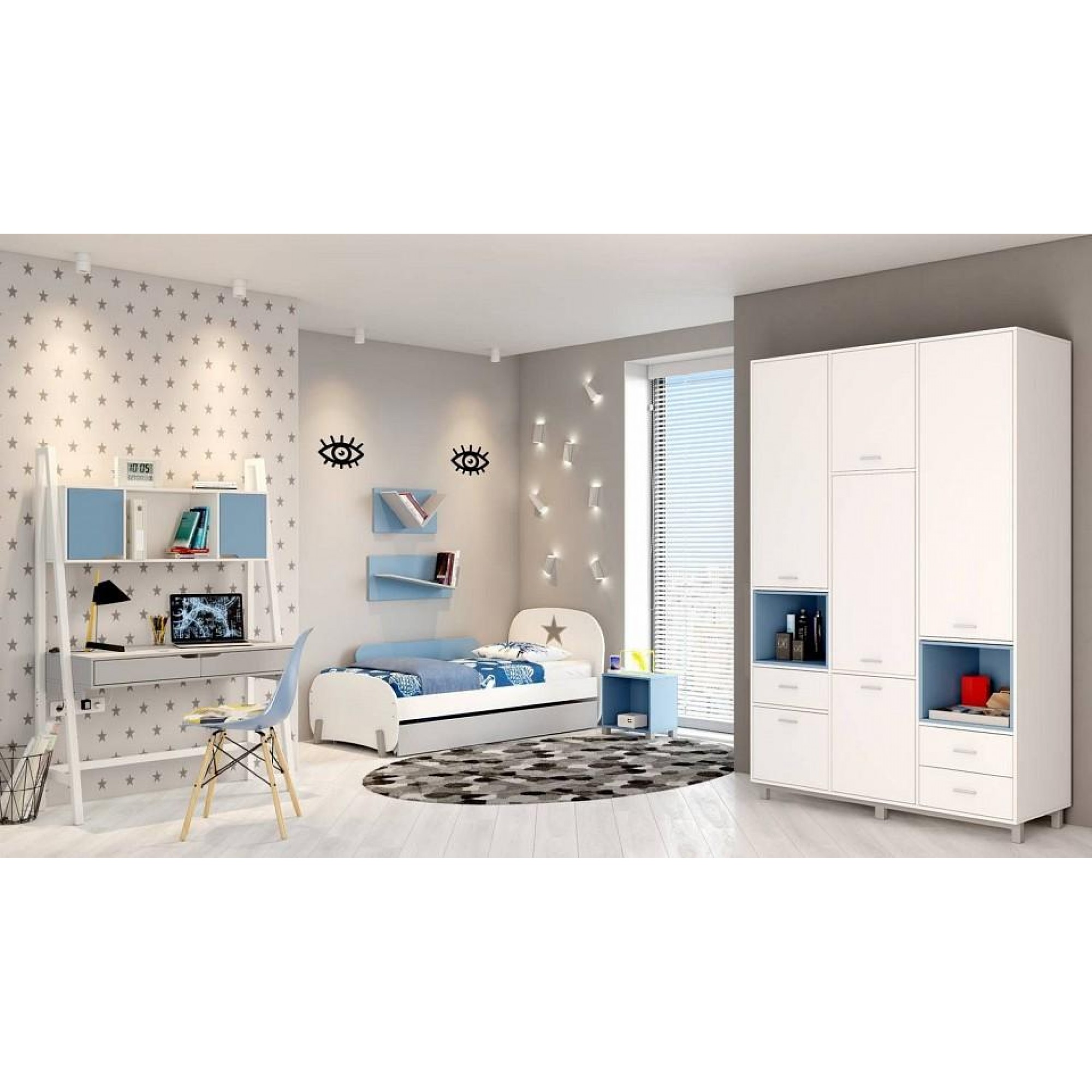 Шкаф комбинированный Polini Kids Mirum белый 1500x500x2400(TPL_0002121-105)