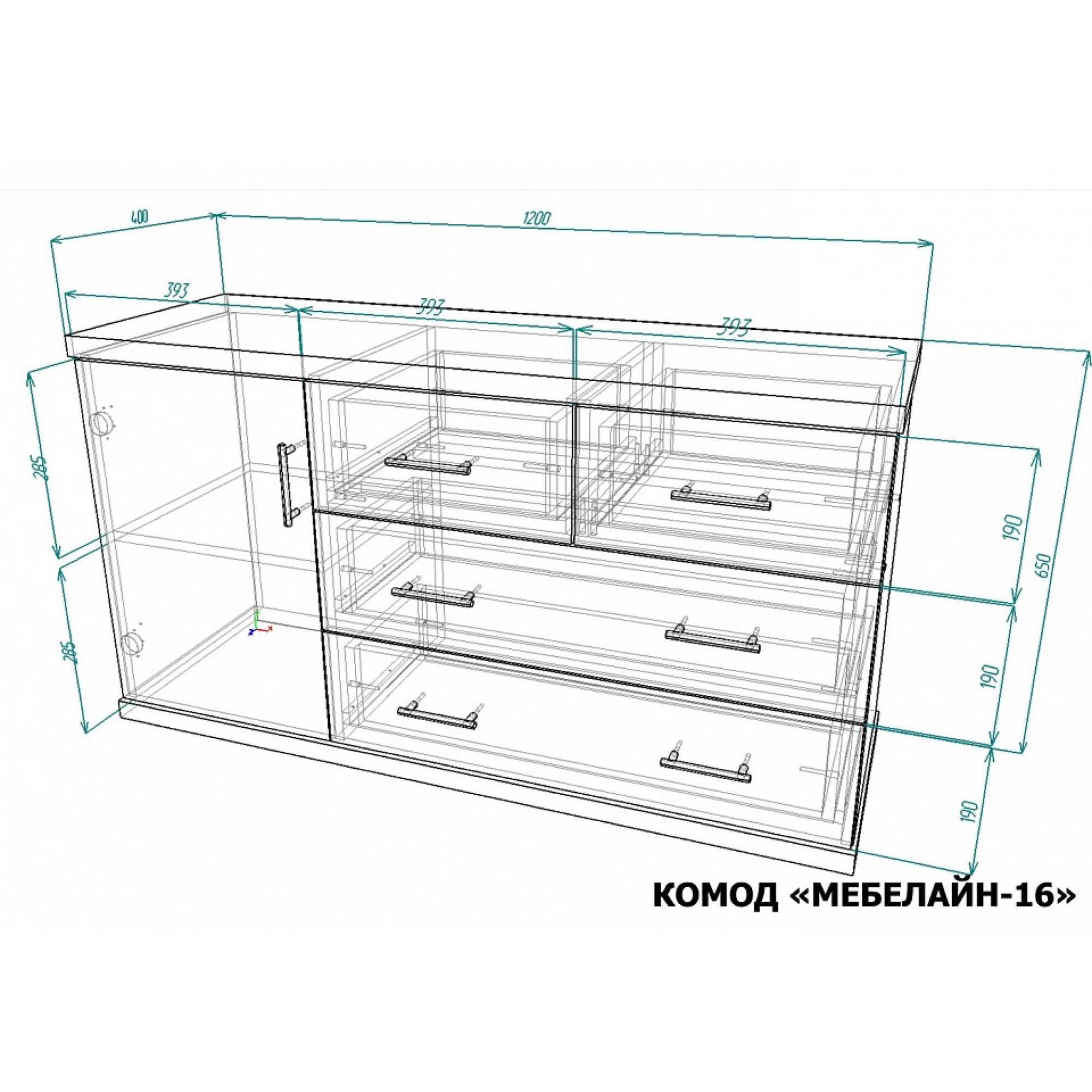 Комод Мебелайн-16    MLN_Kd-MN-016