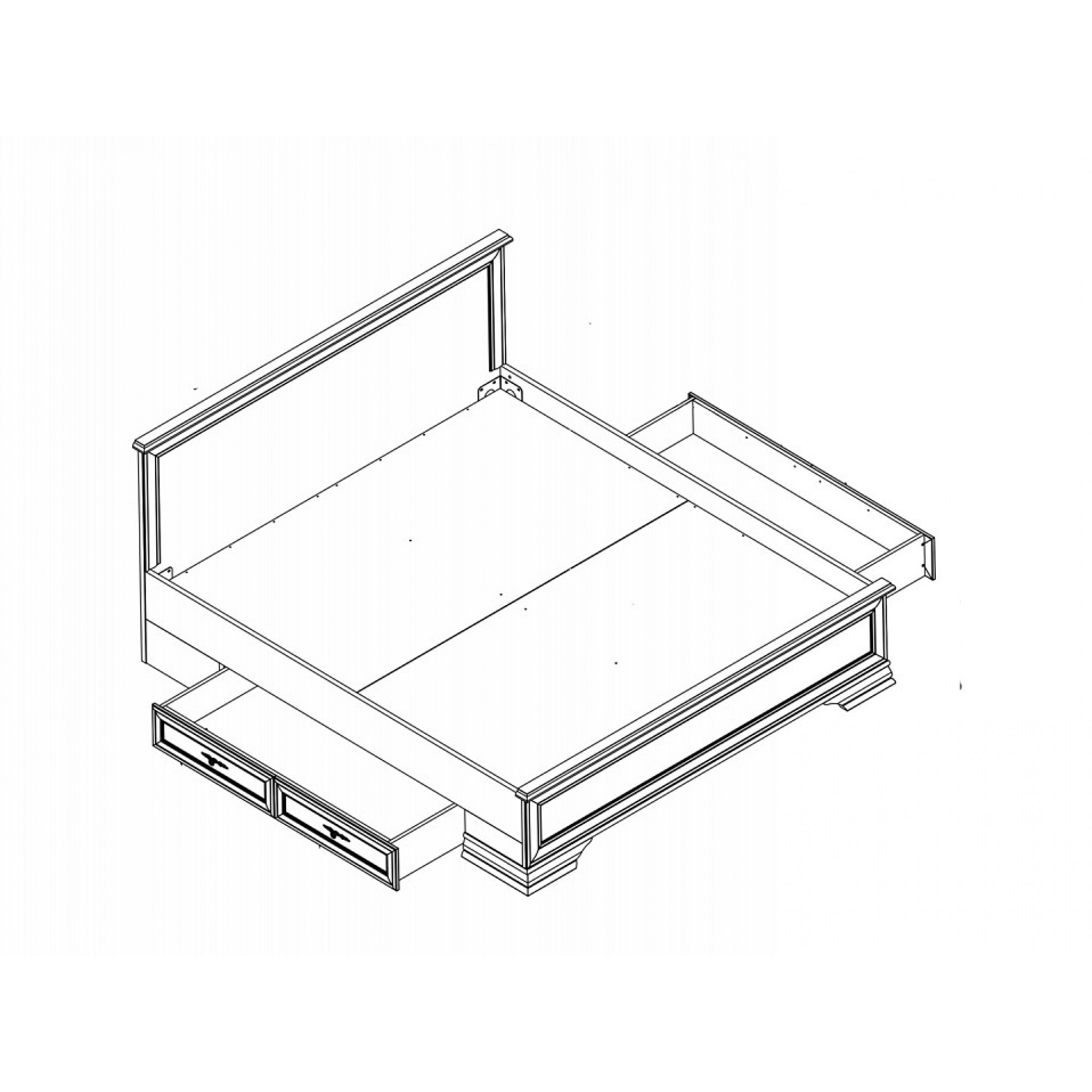 Кровать двуспальная Кентаки LOZ 180    BRW_70001695