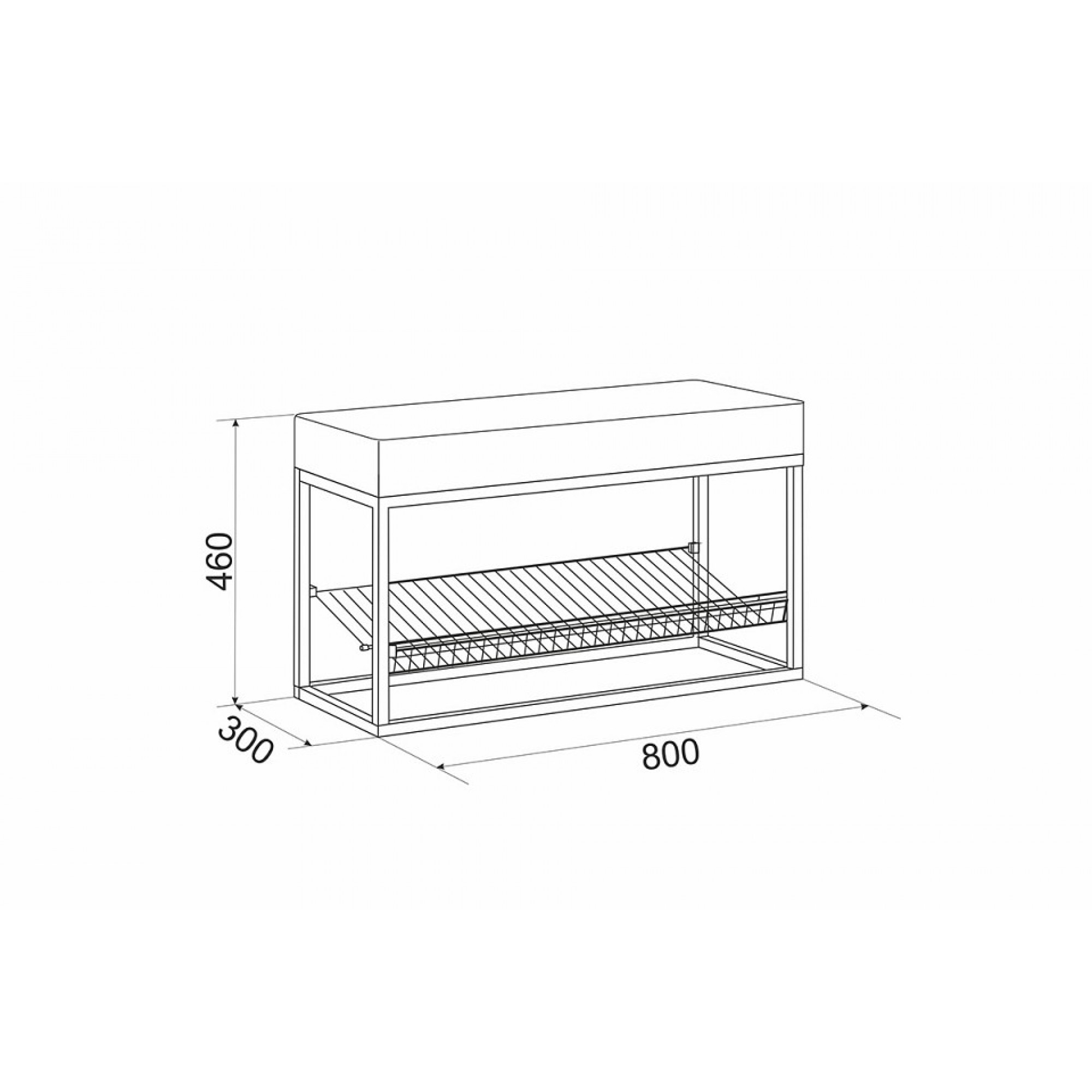 Банкетка-стеллаж для обуви Крафт 1    MBS_LMN-11-1869