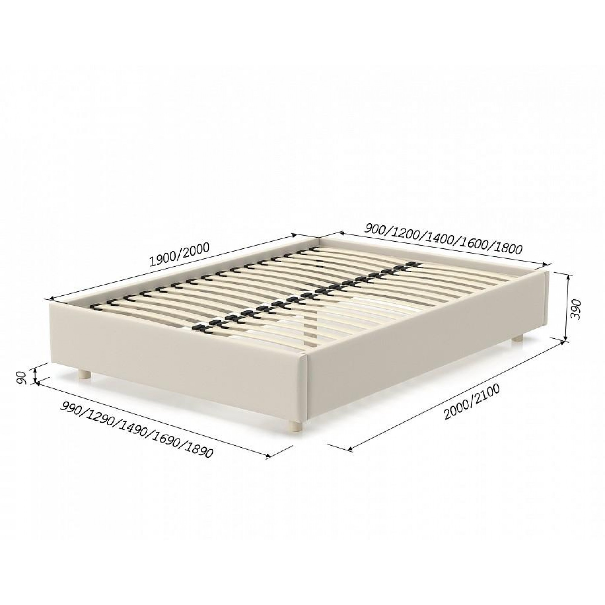 Кровать двуспальная SleepBox    AND_684set2504