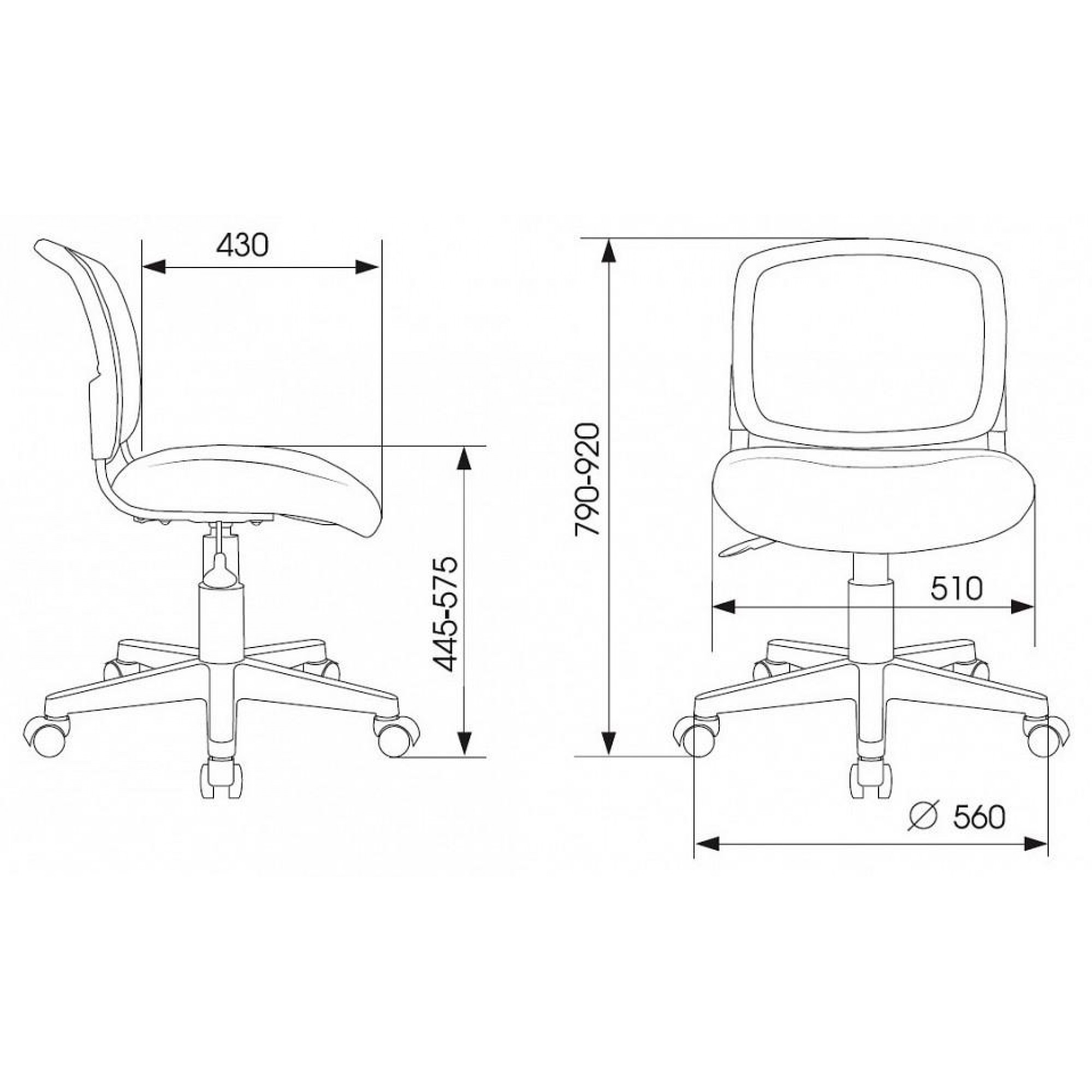 Стул компьютерный CH-W296NX/GF-LT    BUR_1863657