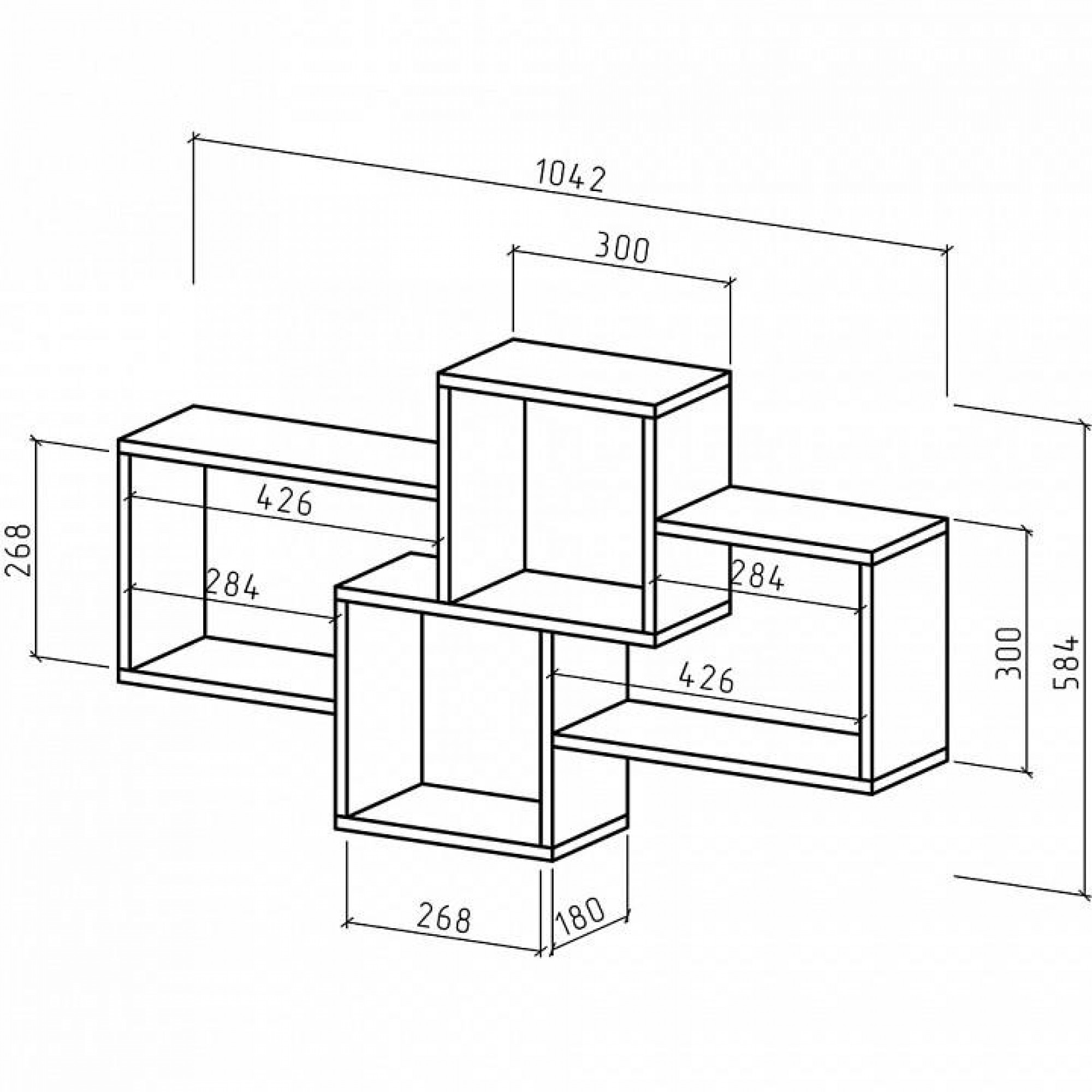 Полка книжная Флэш-8    MAS_PNFL-8-DAT