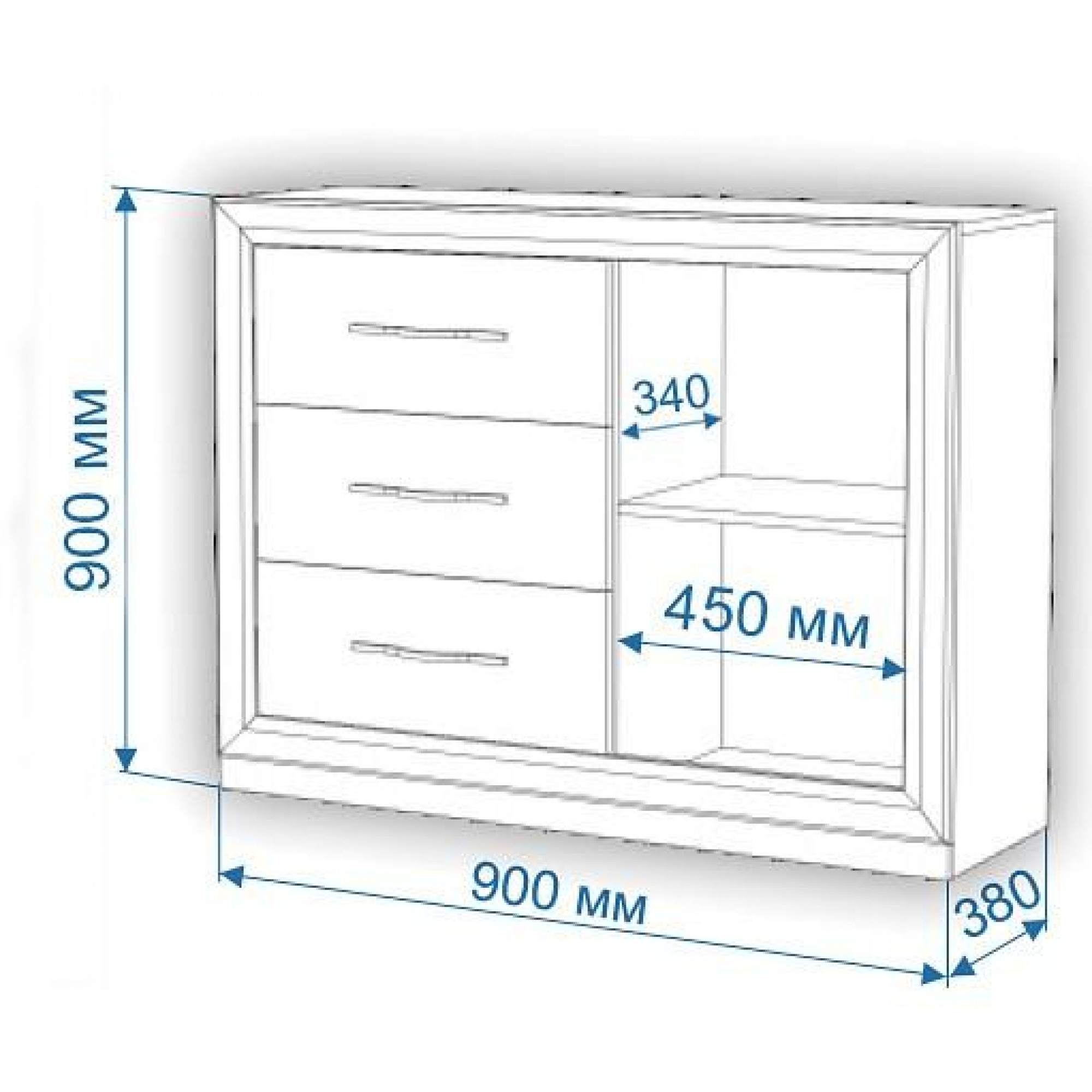 Комод Нобиле Км-120/38 ФГ    MER_Km-120-38-FG-NN