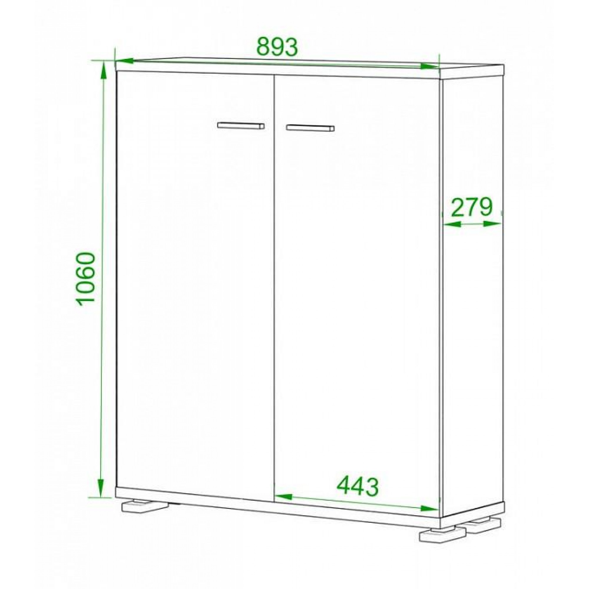 Тумба Домино ПУ-50-3    MER_PU-50-3_SHBE