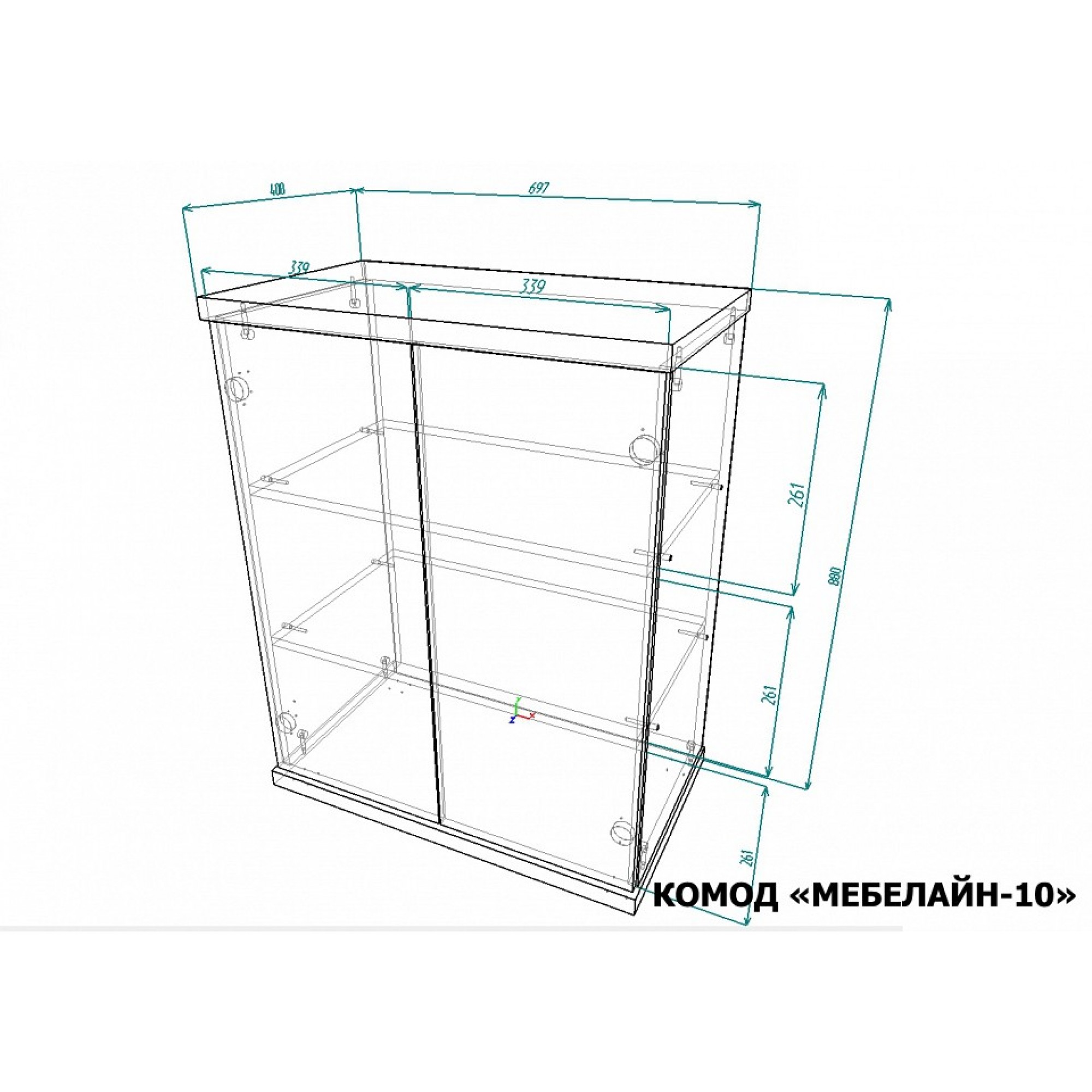 Тумба Мебелайн-10    MLN_Kd-MN-010